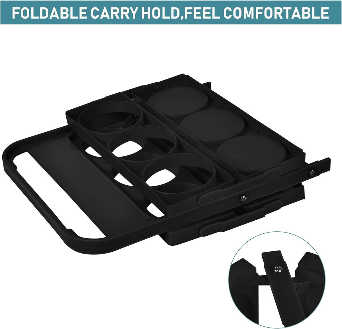 Drink Carrier 6 Holes Foldable Beverage Delivery Holder Beer Bottle Organizer