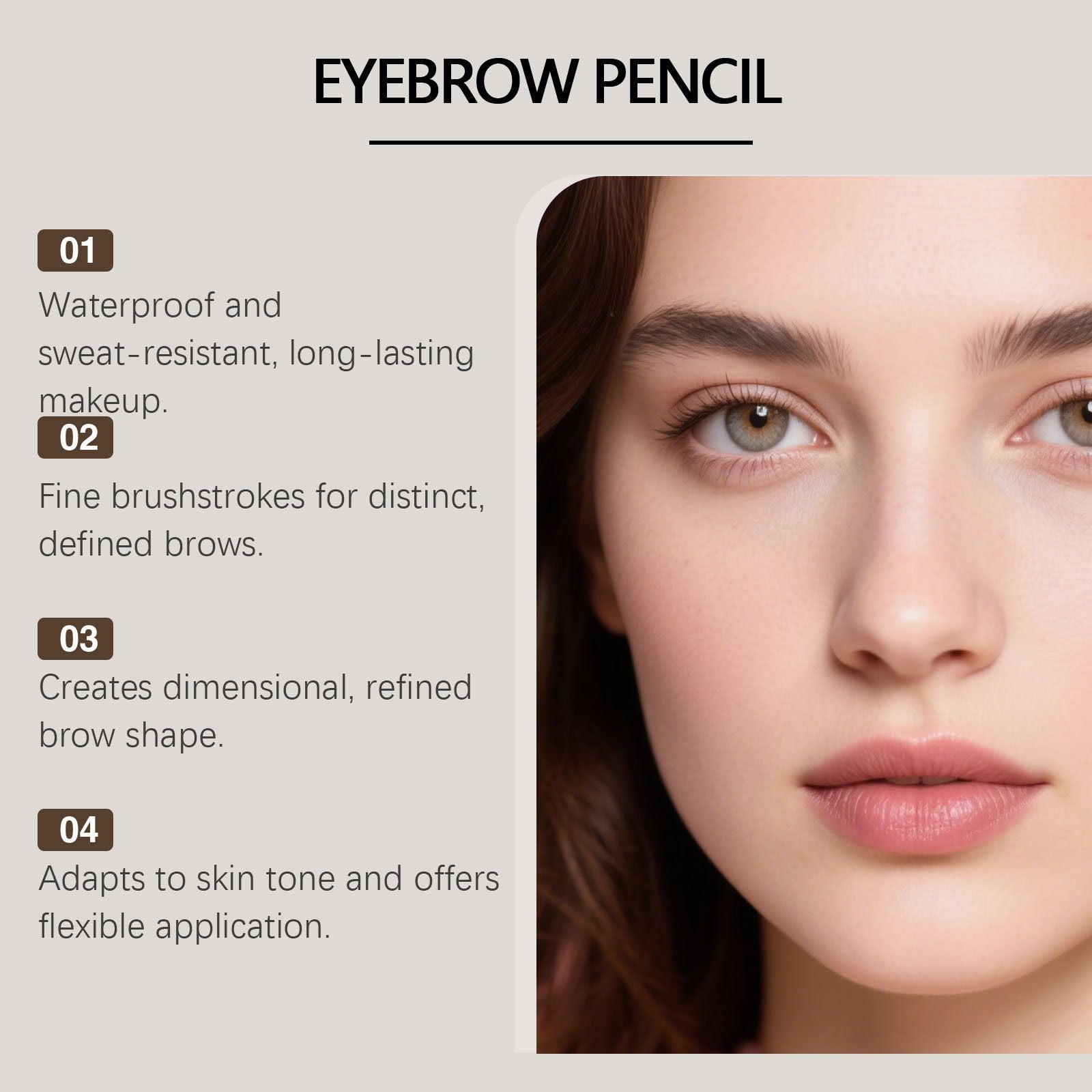 1ml Microblading Eyebrow Pen with 4 Tip and Waterproof Formula