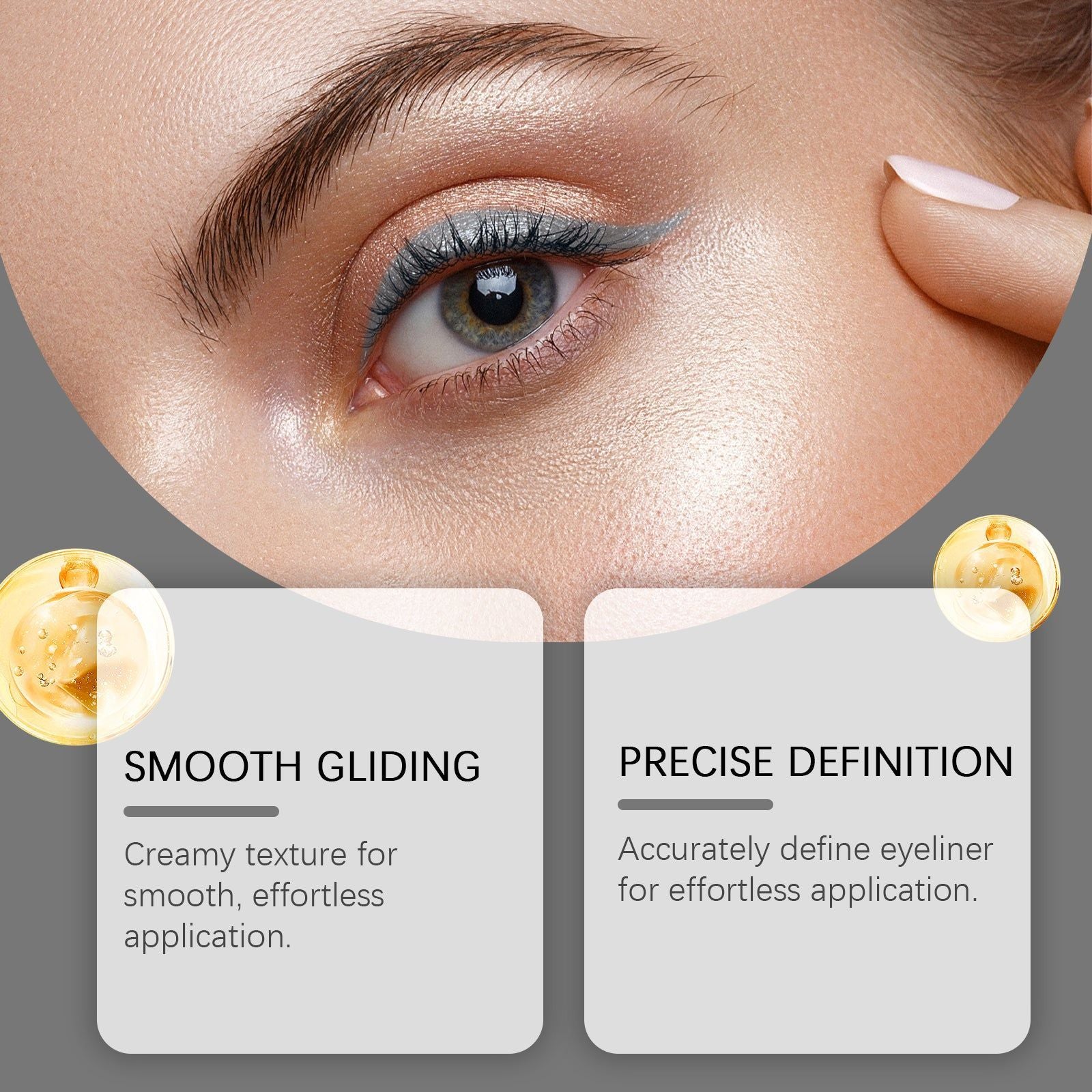 Pine Color Eyeliner Gel Pen, Waterproof, Smudge-Proof, Long-Lasting Makeup Products ,1pcs