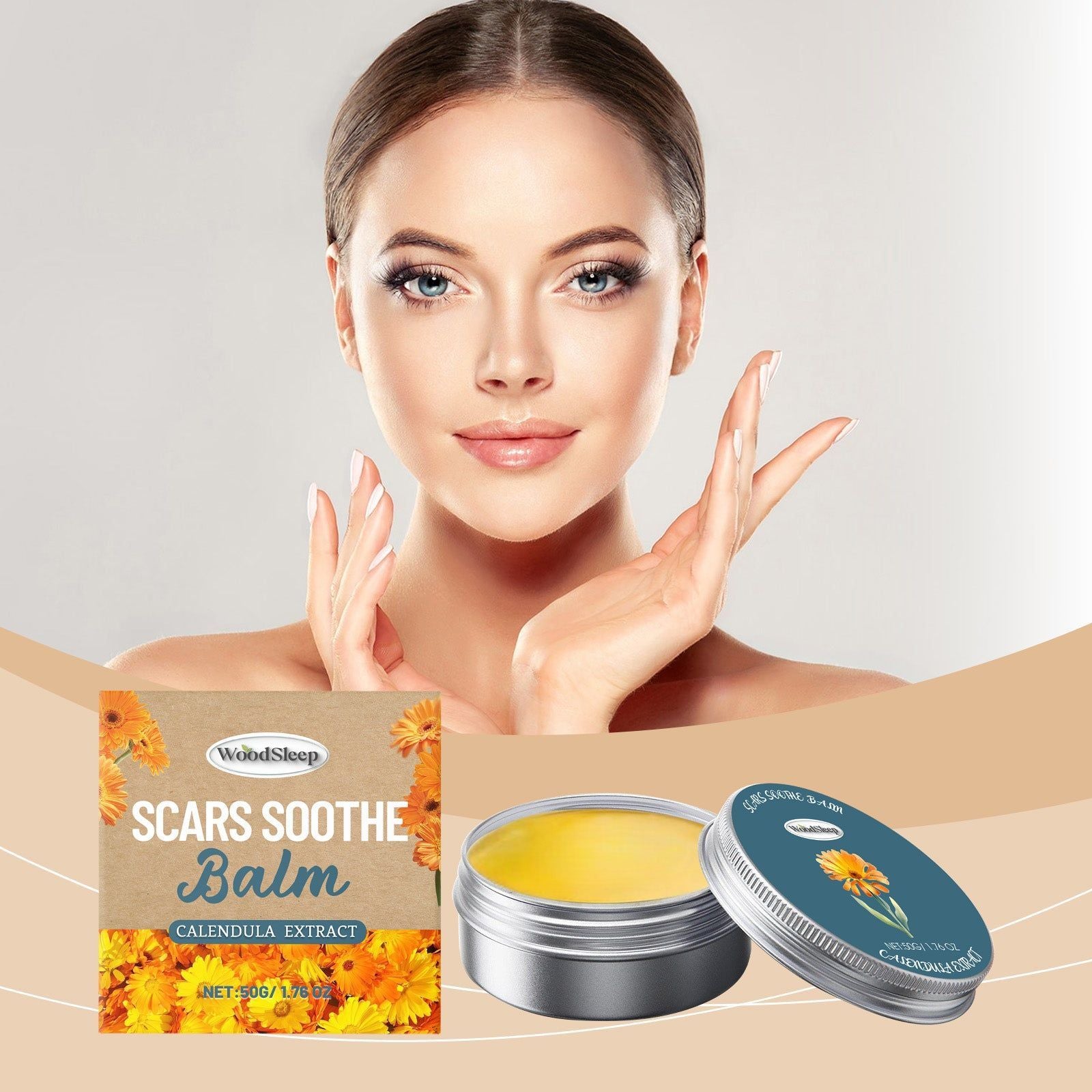 Calendula Acne-Cleansing Cream for Clear, Glowing Skin, Natural Skin Care ,50g