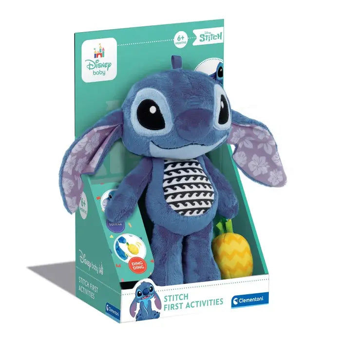 Disney Baby Stitch First Activities Plush Toy by Clementoni – 6+ Months