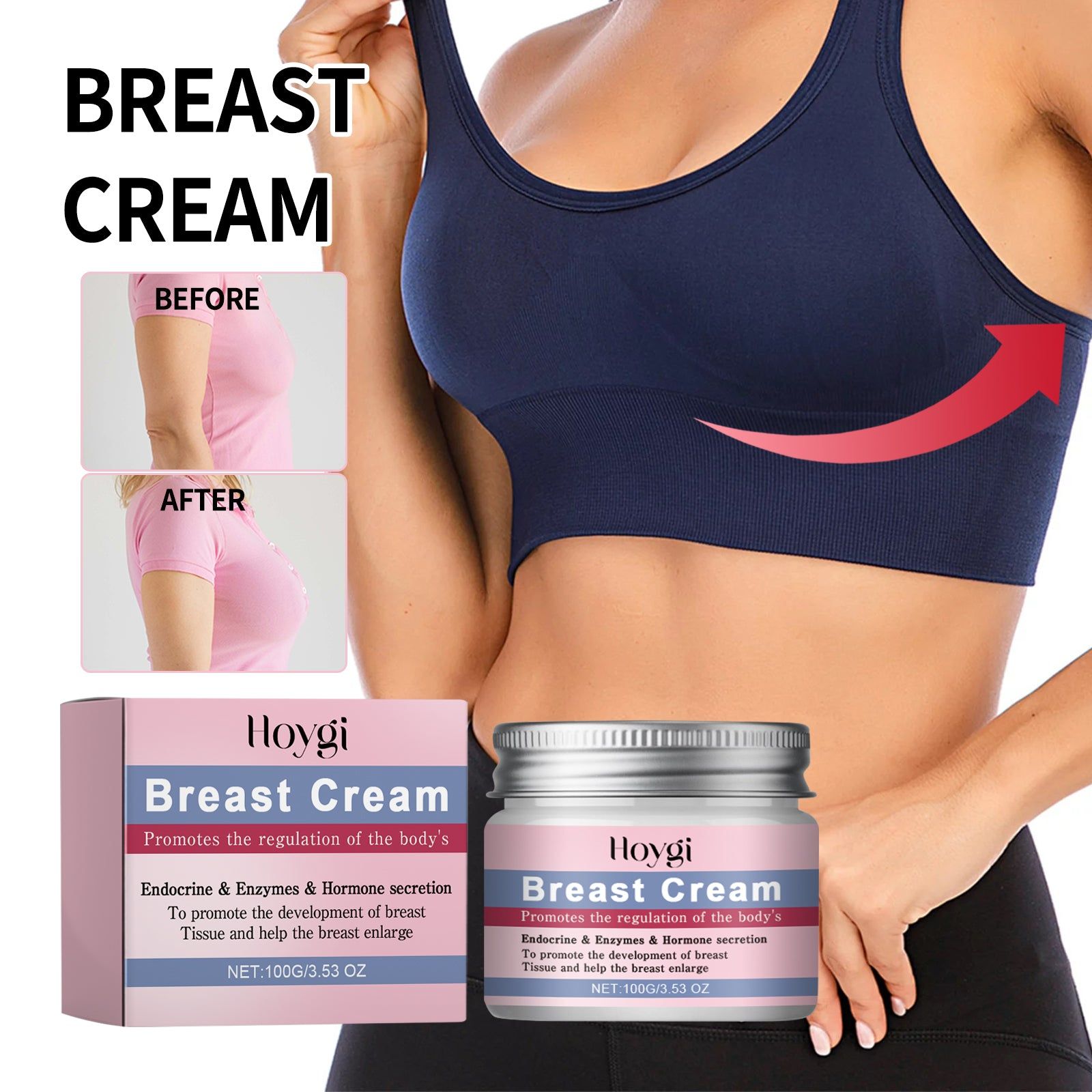 Boost Your Chest Lift, Firm, Plump & Moisturize, Natural Breast Enhancement Cream ,100g