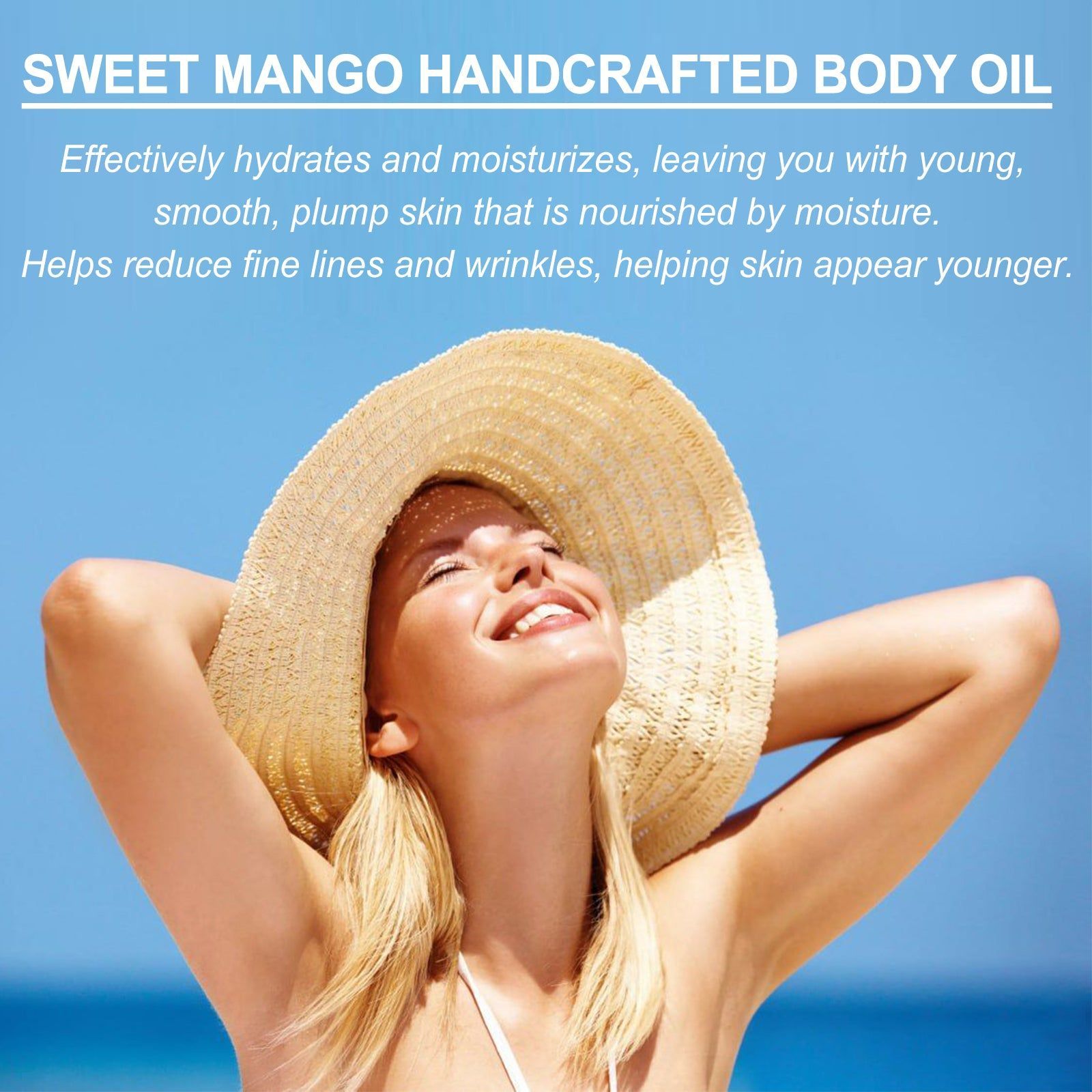 Sweet Mango Body Oil, Fade Fine Lines, Youthful Skin, Natural Moisturizer ,30ml