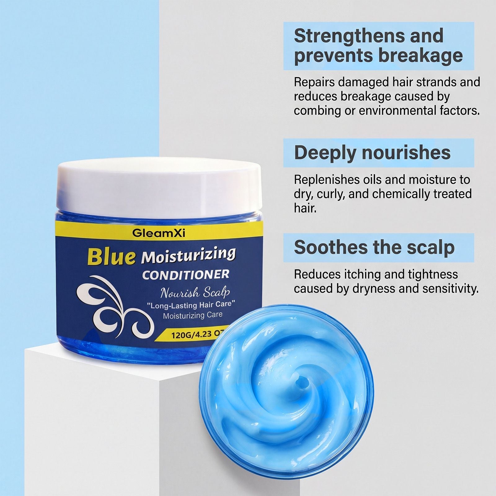 Moisturizing Hair Conditioner for Dry Frizzy Hair 120g