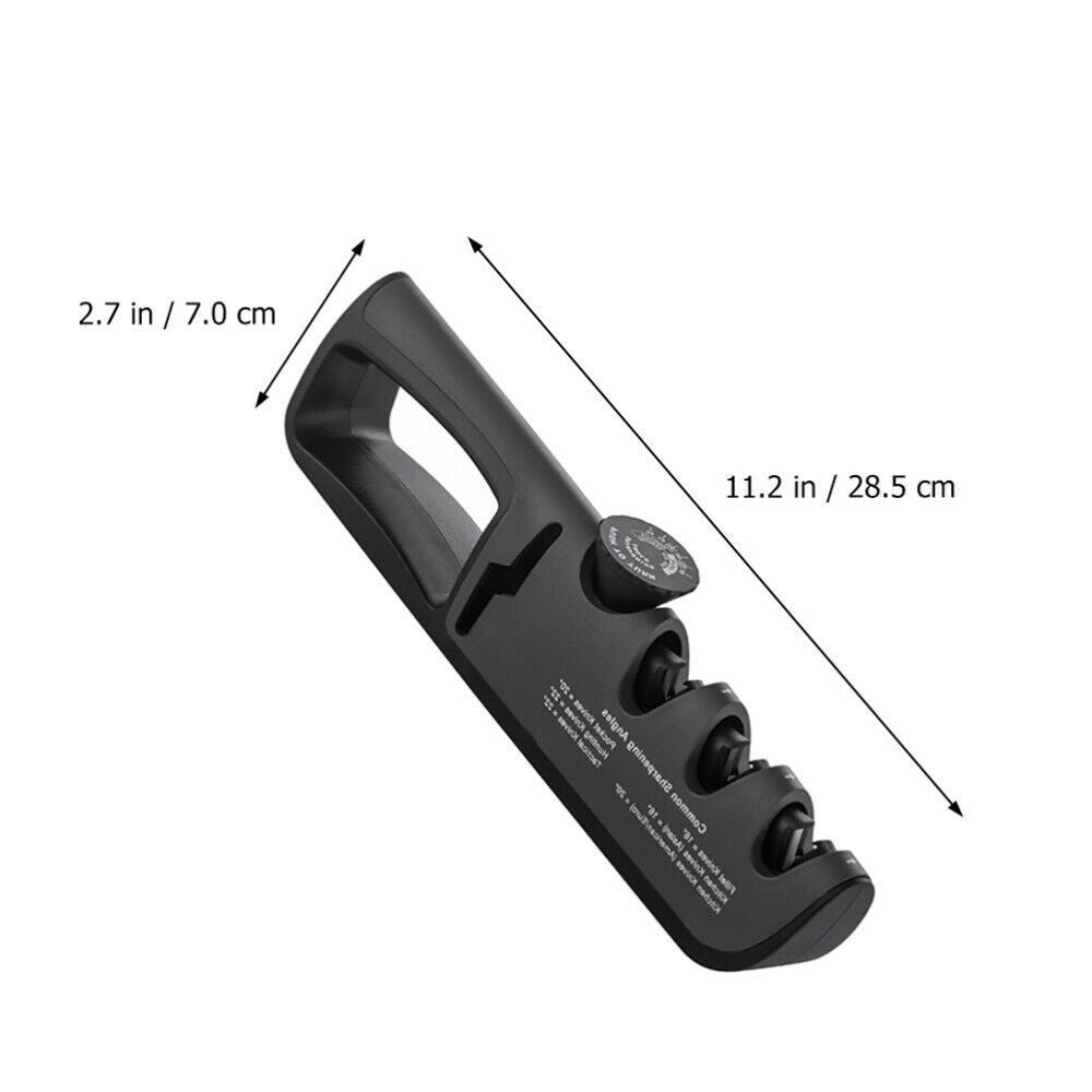 Knife Sharpener 4 in 1 Kitchen Honing Steel Adjustable Blade Sharpening Tool Polish Blades
