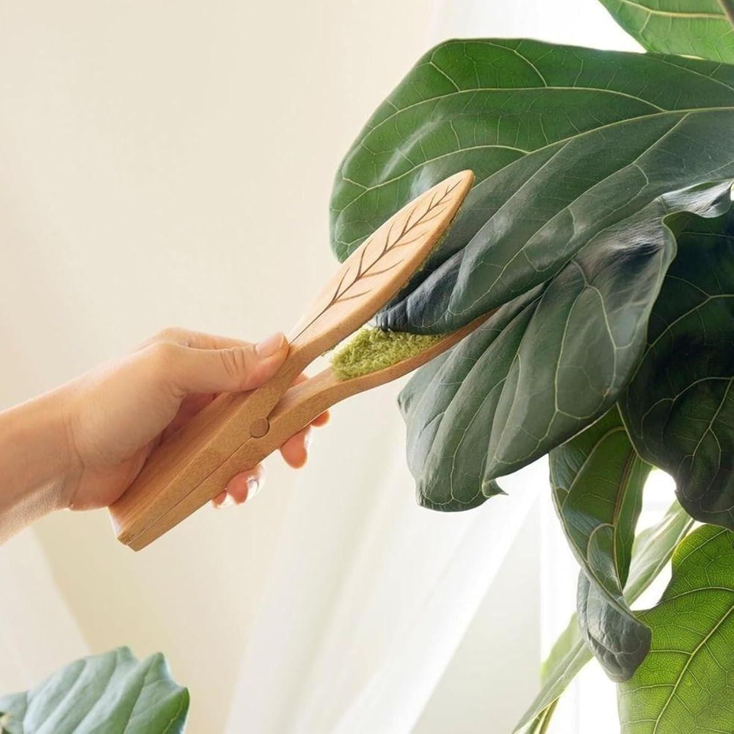 Leaf Cleaning Tongs Plant Leaf Cleaning Brush Dust Removal Tool