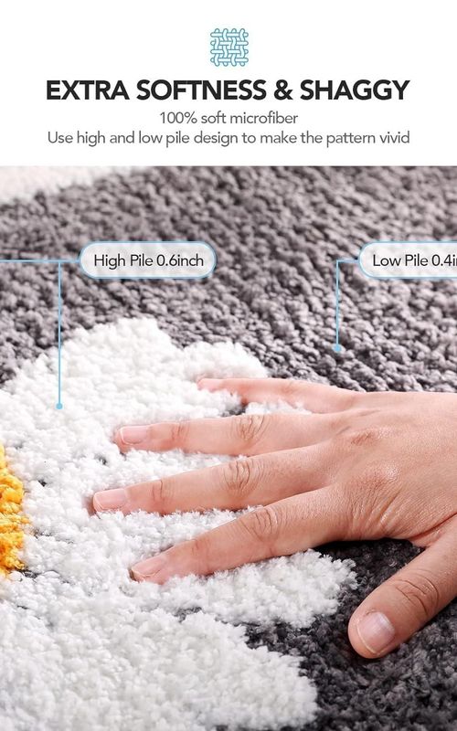 AIESY® Beautiful Luxury Ultra Soft Microfiber Shaggy Bath Mats
