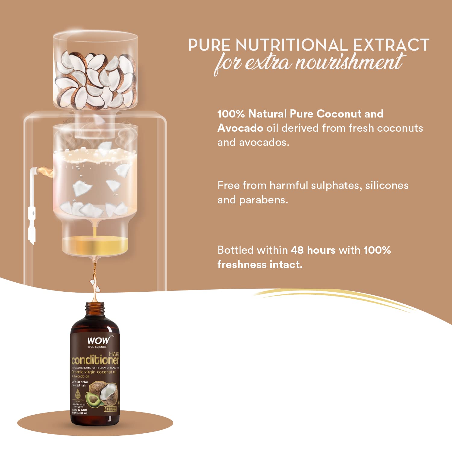 WOW Skin Science Coconut & Avocado Oil Hair Conditioner 300ml