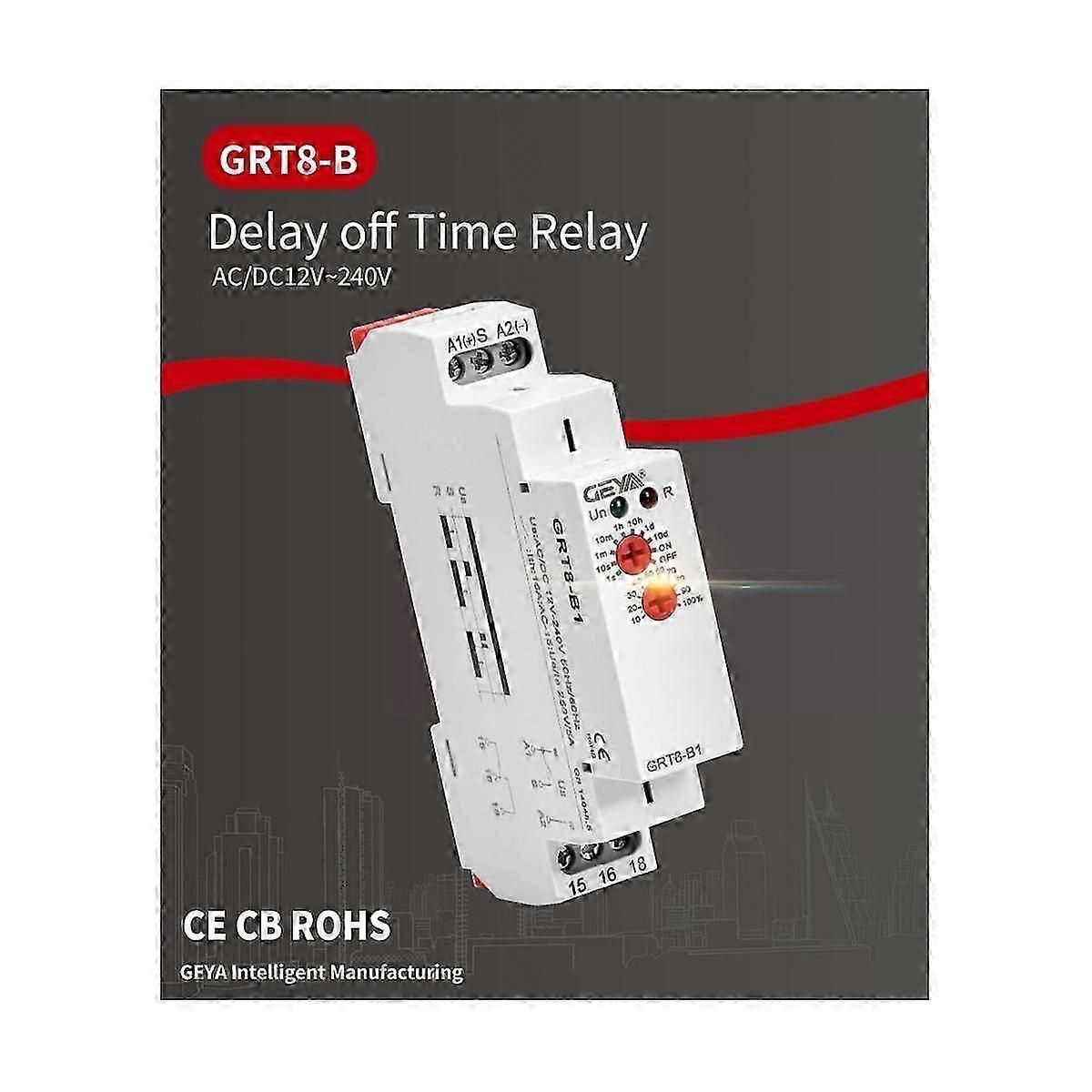 Geya Grt8-B1 Off Delay Time Relay Timer 16A Ac230V Electronic Control