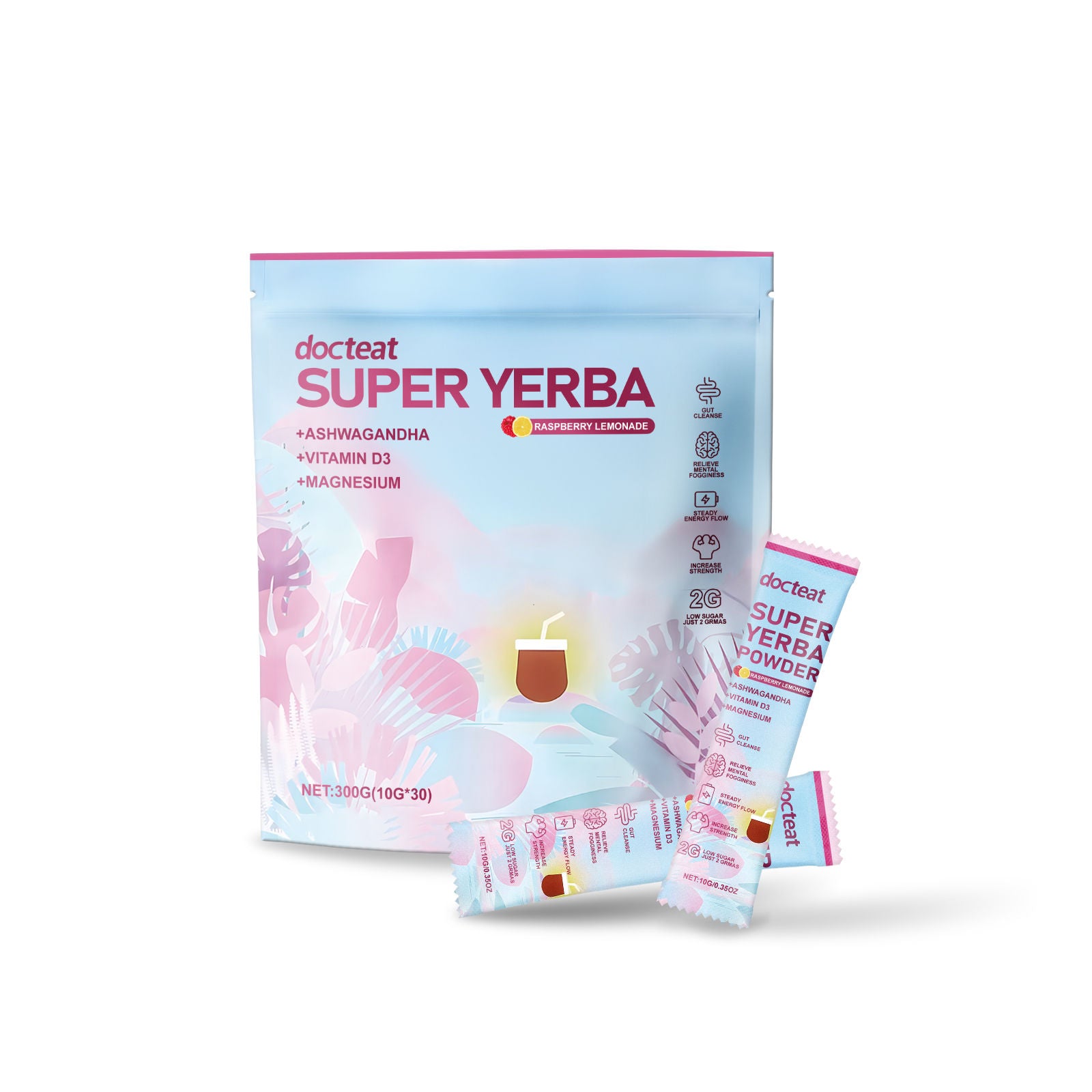 Boost Energy Naturally with Yerba Mate Powder, Healthy Body Care ,1 set