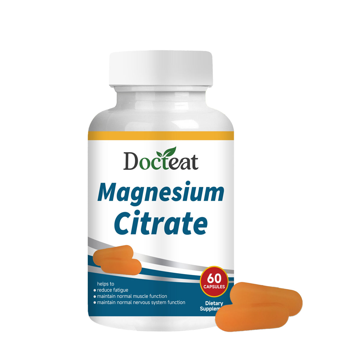 Magnesium Citrate Capsules for Sleep, Stress Relief, Bone & Body Care, Vitamin D3 B6 ,60capsules