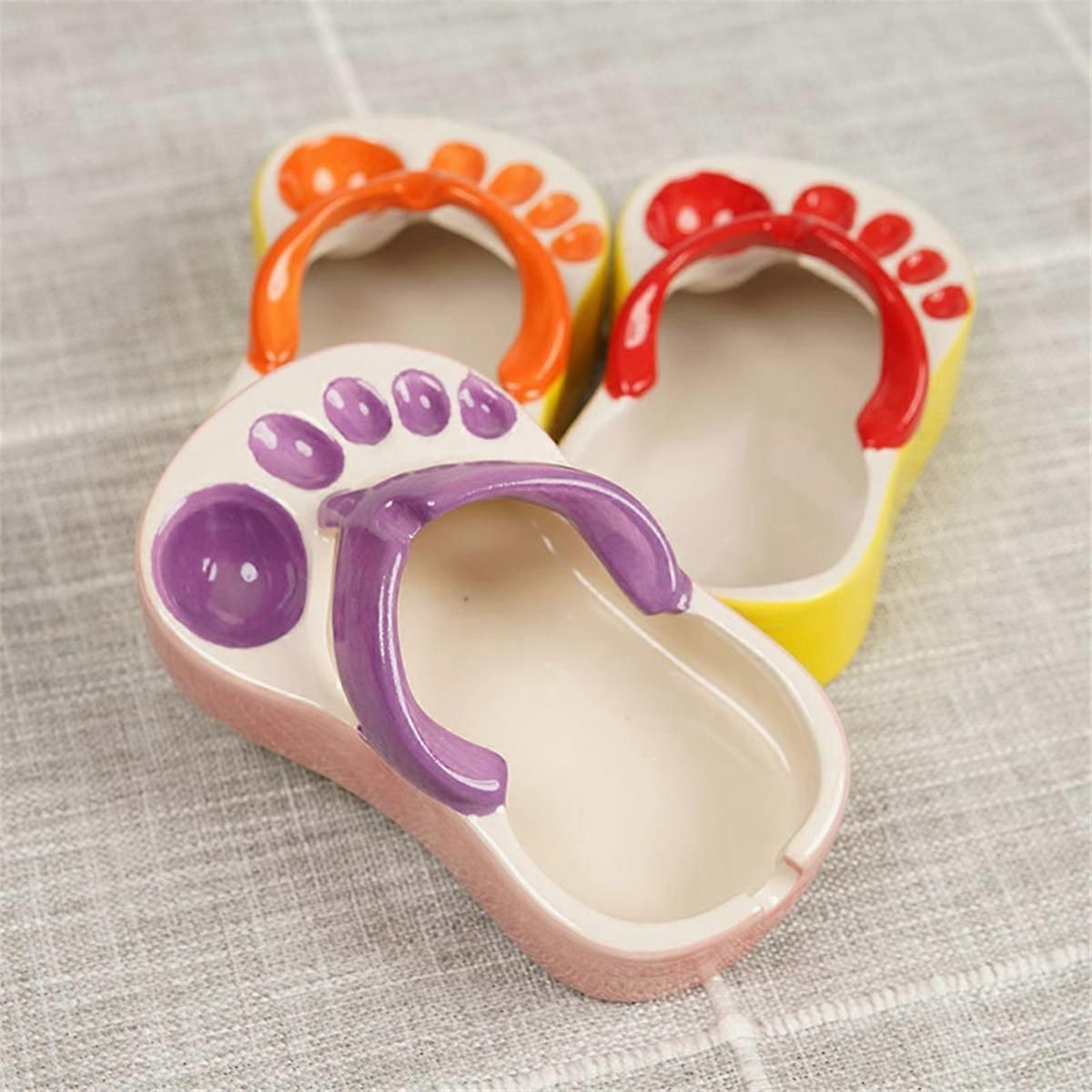 Cute Slipper French Fries Tomato Sauce Dipping Dish Tray Ashtray,C