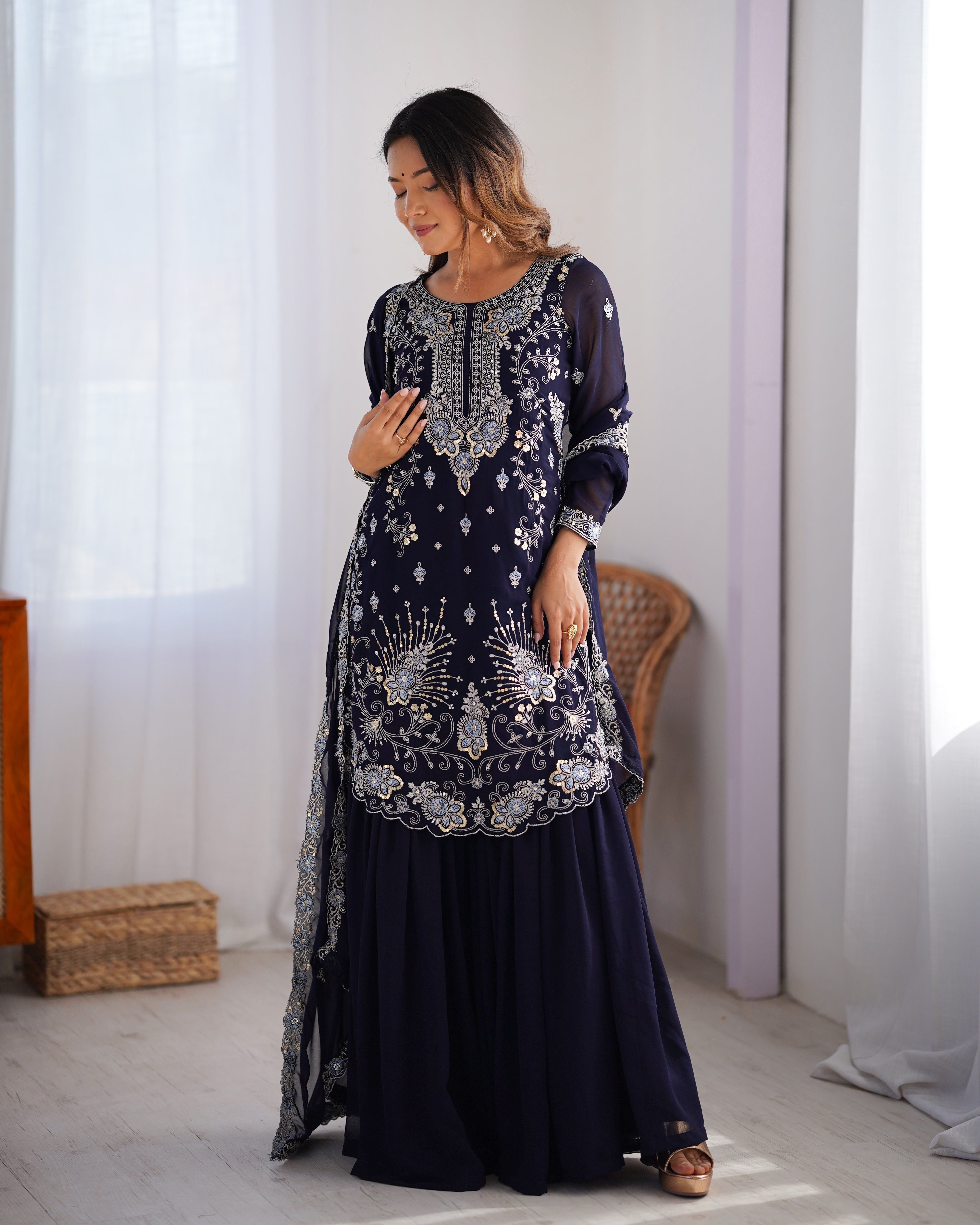 Party Wear Beautiful Top-Bottom And Fancy Dupatta