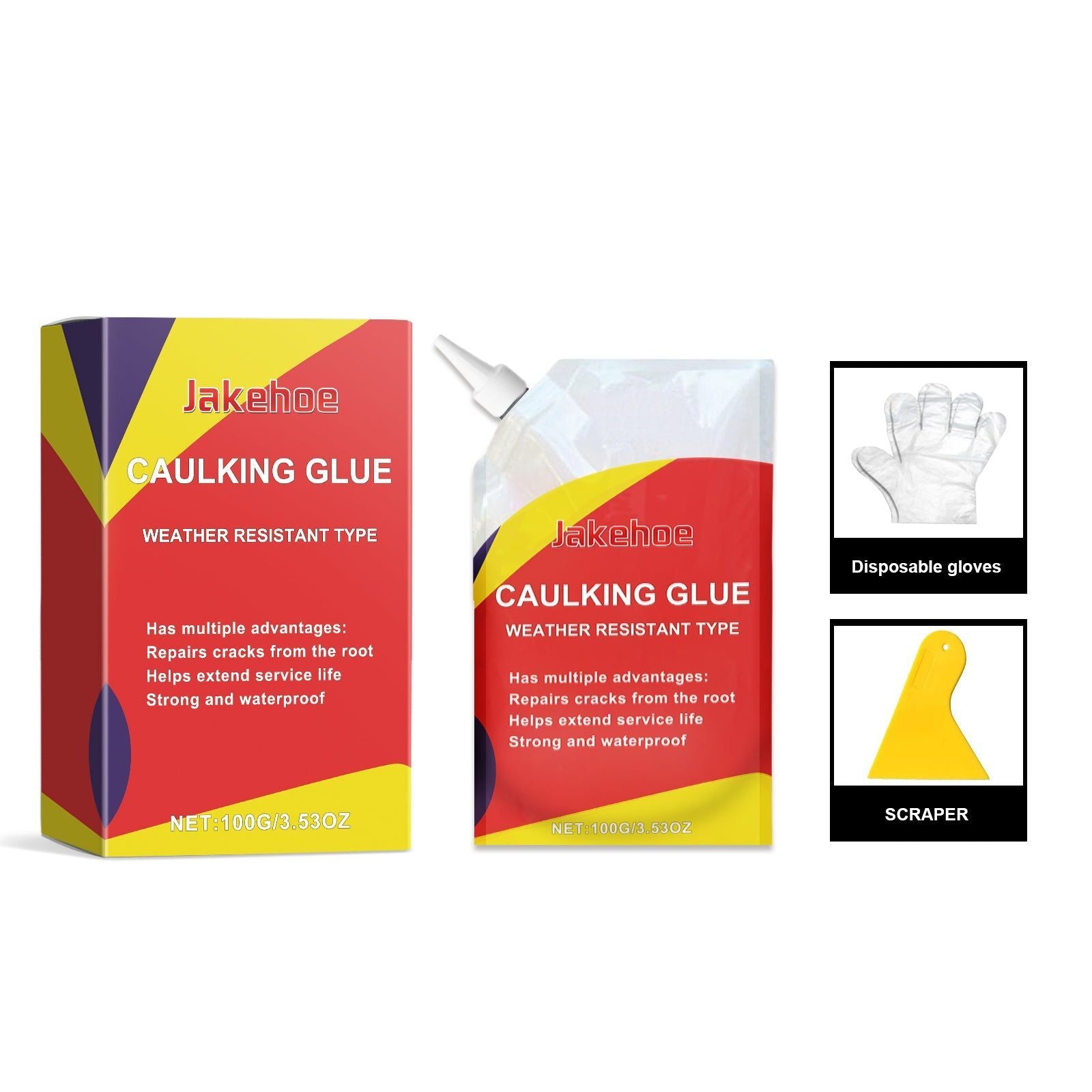 Waterproof Repair Sealant, Glue for Cracks, Waterproof, Flexible, Easy Fix ,1set