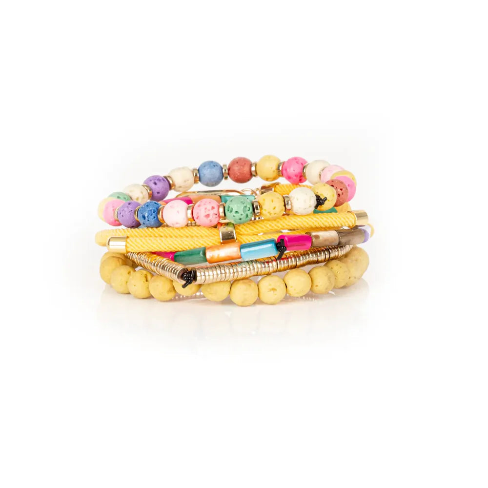 The Dark Sun Riot Colorful Bead Stack Bracelet