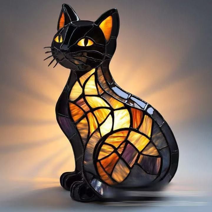 Colorful Cat LED Table Lamp USB Night Light