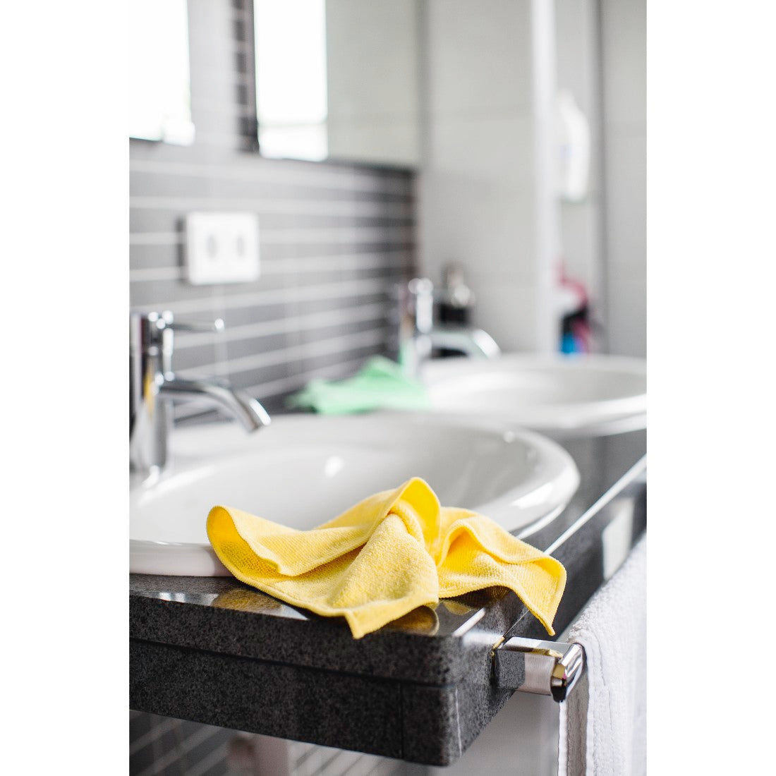 XAVAX 111391 Microfibre Cloths, 30 x 30 cm, blue/green/yellow/red