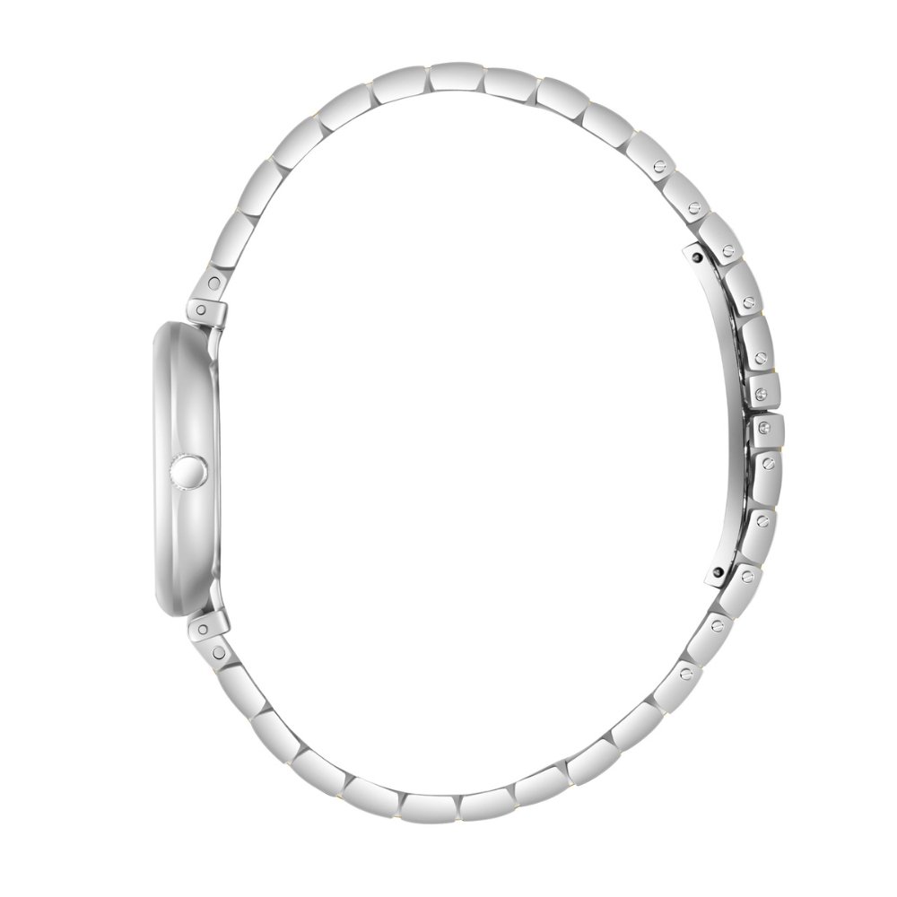 Beverly Hills Polo Club Women's White Dial Analog Watch, Gold-Tone Stainless Steel Case & Bracelet, BP3872X.230
