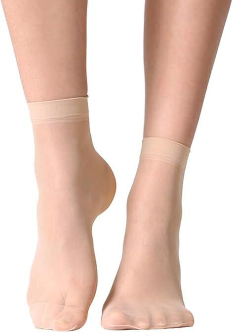 Pack of 6 Sheer Nylon Summer Socks for Women's