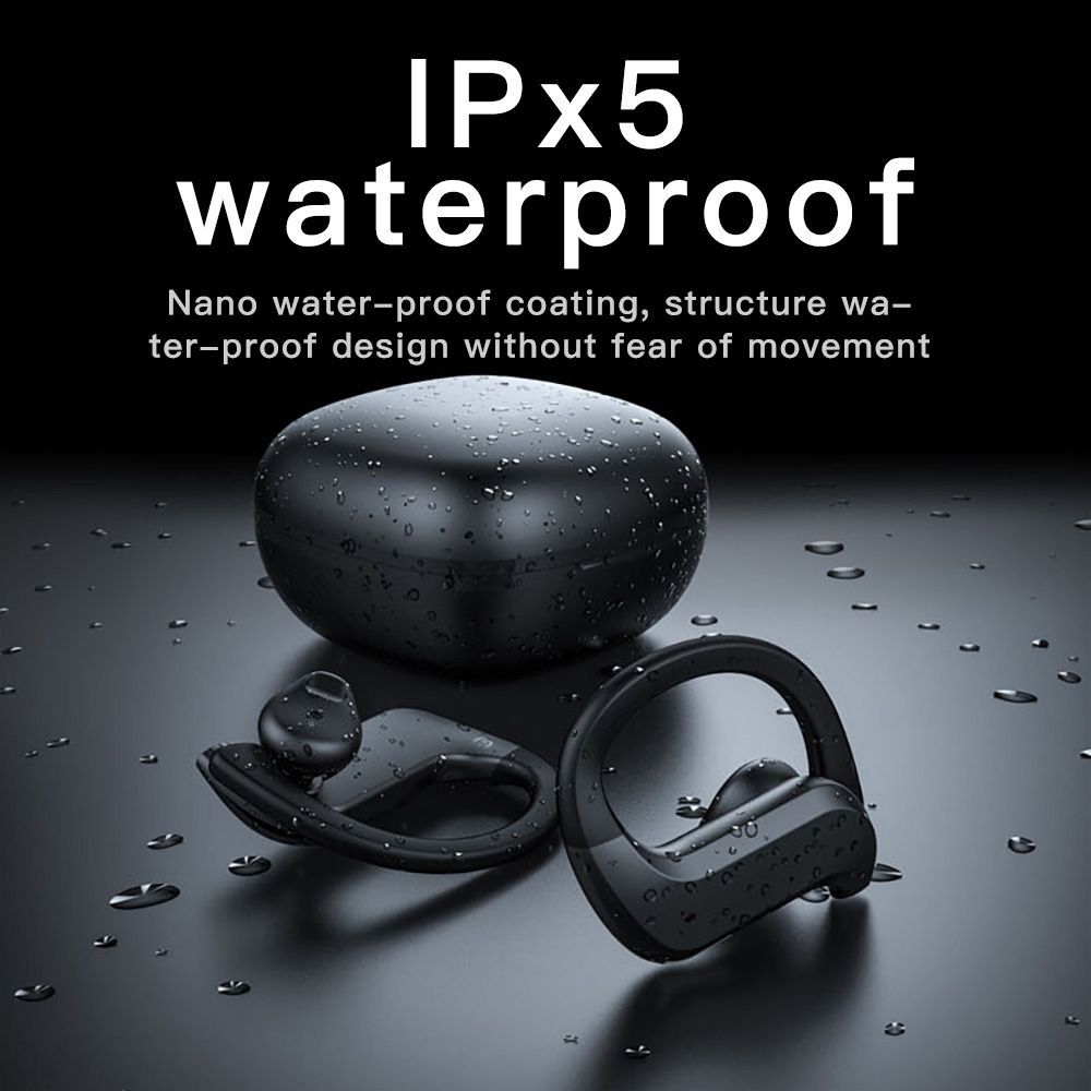 MD03 Wireless Ear-mounted Touch Bluetooth Earphone with Charging Box & Digital Display