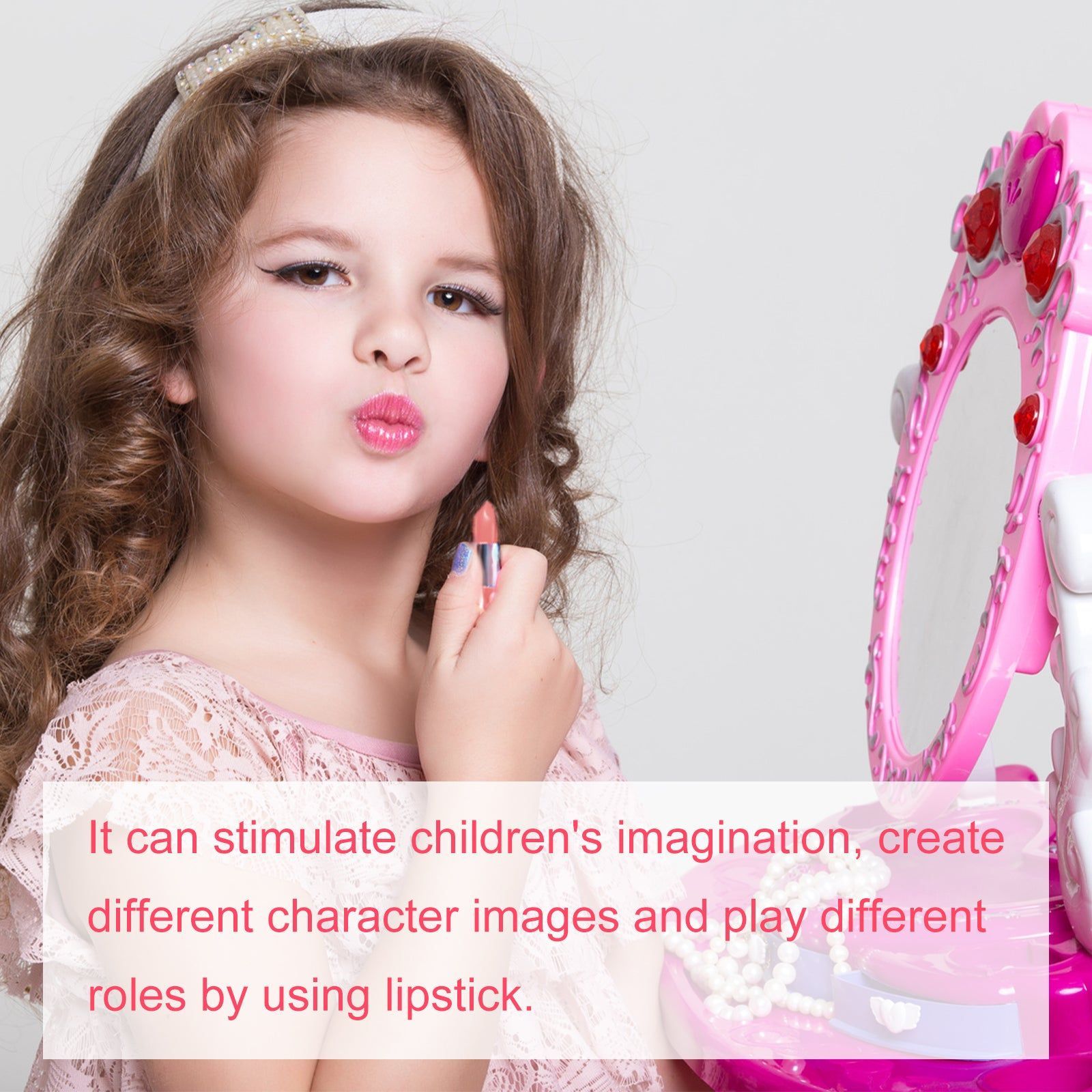 Cute Toy Lipstick for Kids, Safe Play Makeup, Imaginative Role Play, Gift Idea ,6g