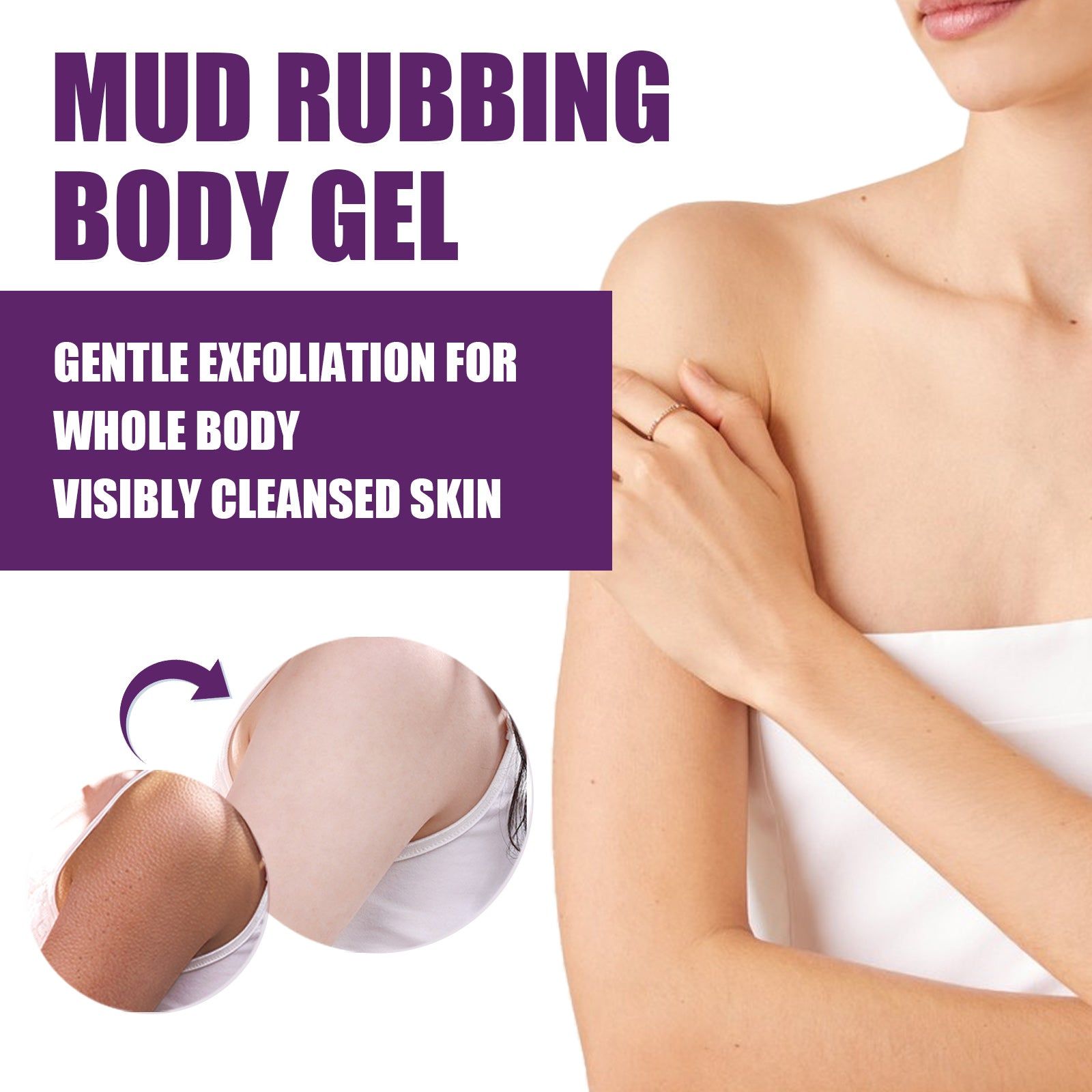 Body Cleansing Gel, Improve Dullness, Deep Clean Skin, Back Acne Scrub ,350ml