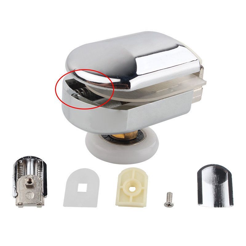 4Pcs Shower Door Rollers Zinc Alloy Sliding Glass Door Runners Wheels Home Tool