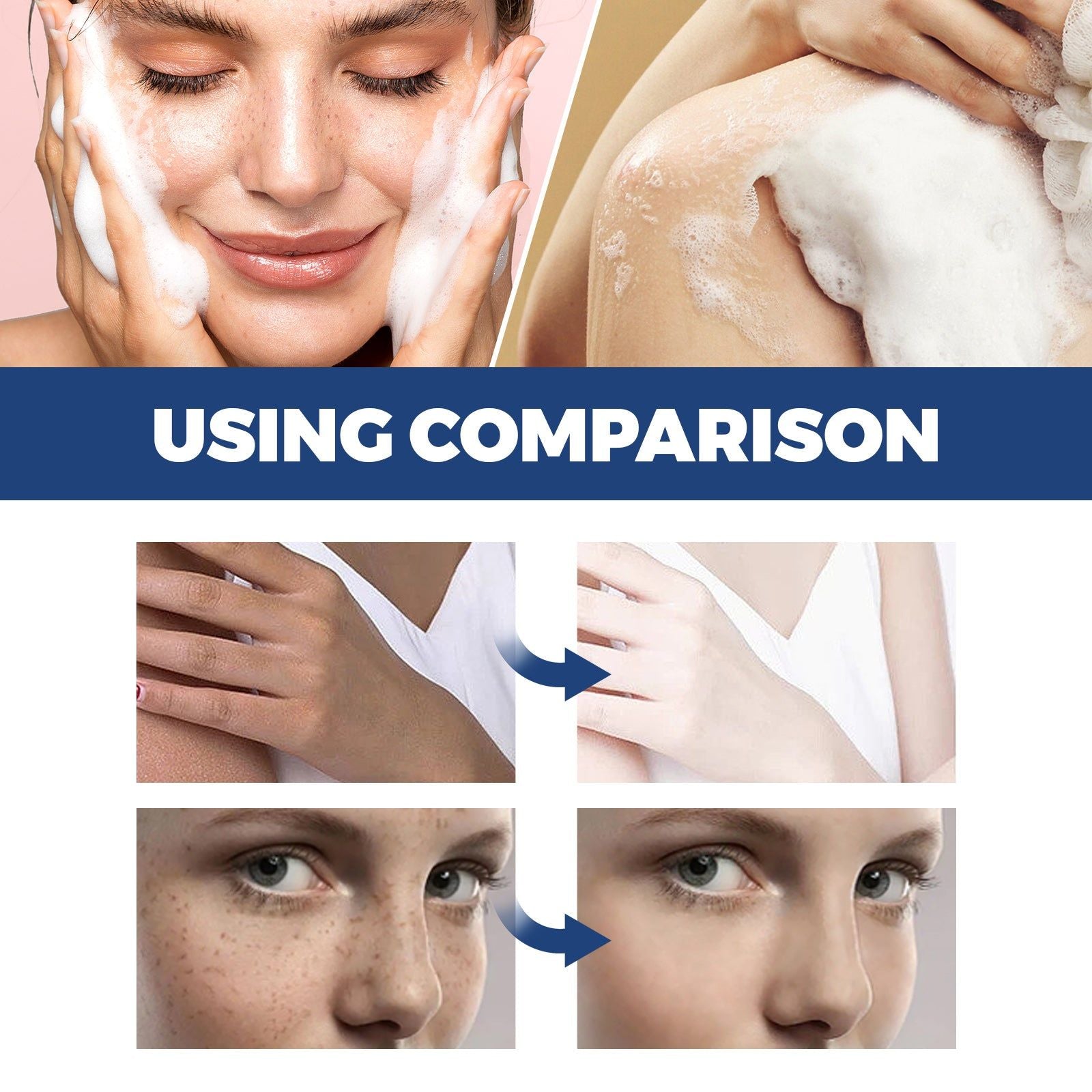 Deep Body Cleansing Lotion, Exfoliating Scrub Shower Gel for Bright, Smooth Skin ,150ml