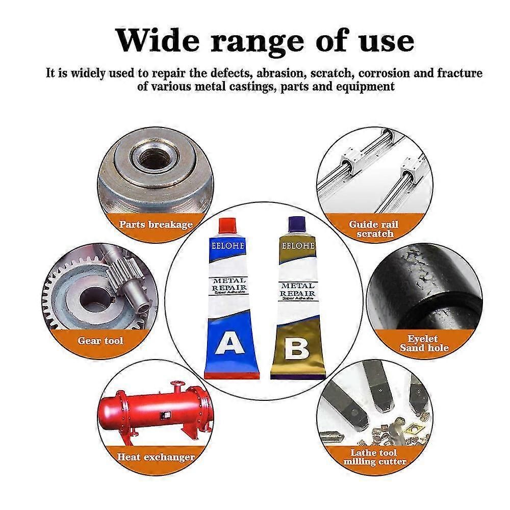 4pcs Industrial Metal Repair Paste Glue Heat Resistance Cold Weld Adhesive Ab Gel zxin