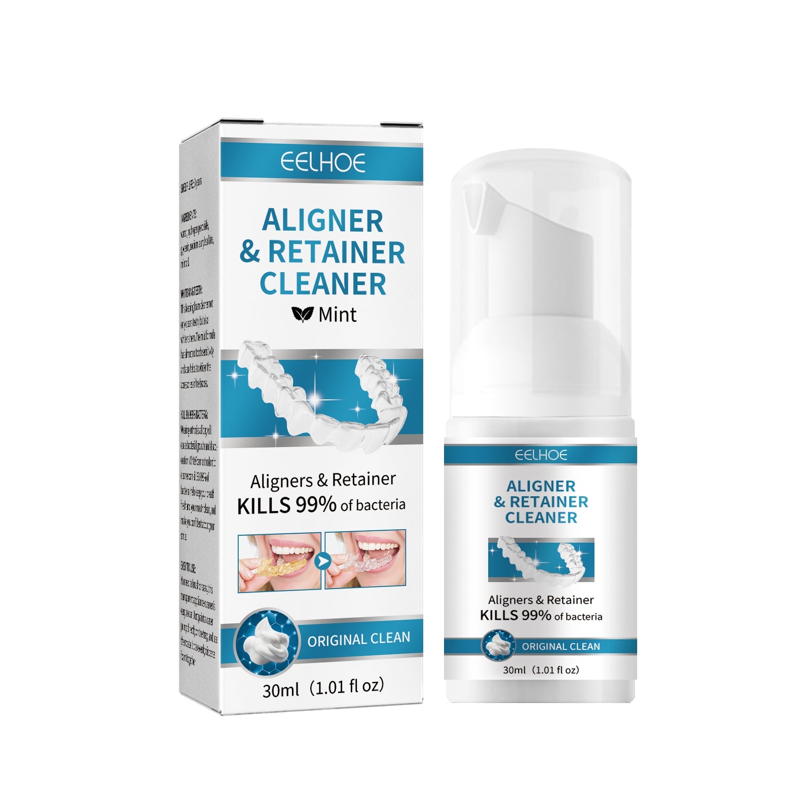 Denture Cleaner, Odor Removal, Sterilization, Fresh Breath, White Dentures ,30ml