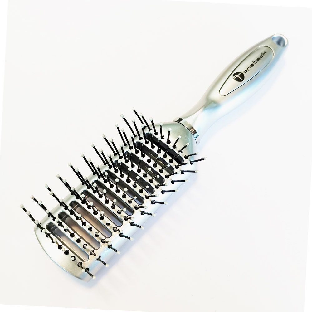 Onetech Detangling Vent Hair Brush, Metallic Silver, 1pc