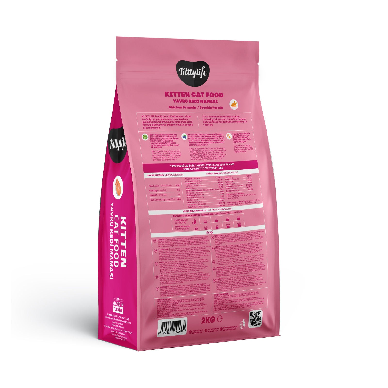 KittyLife Premium Kitten Dry Cat Food, Chicken Protein for Strong Growth, Immune Support, Easy Digestion & Healthy Skin