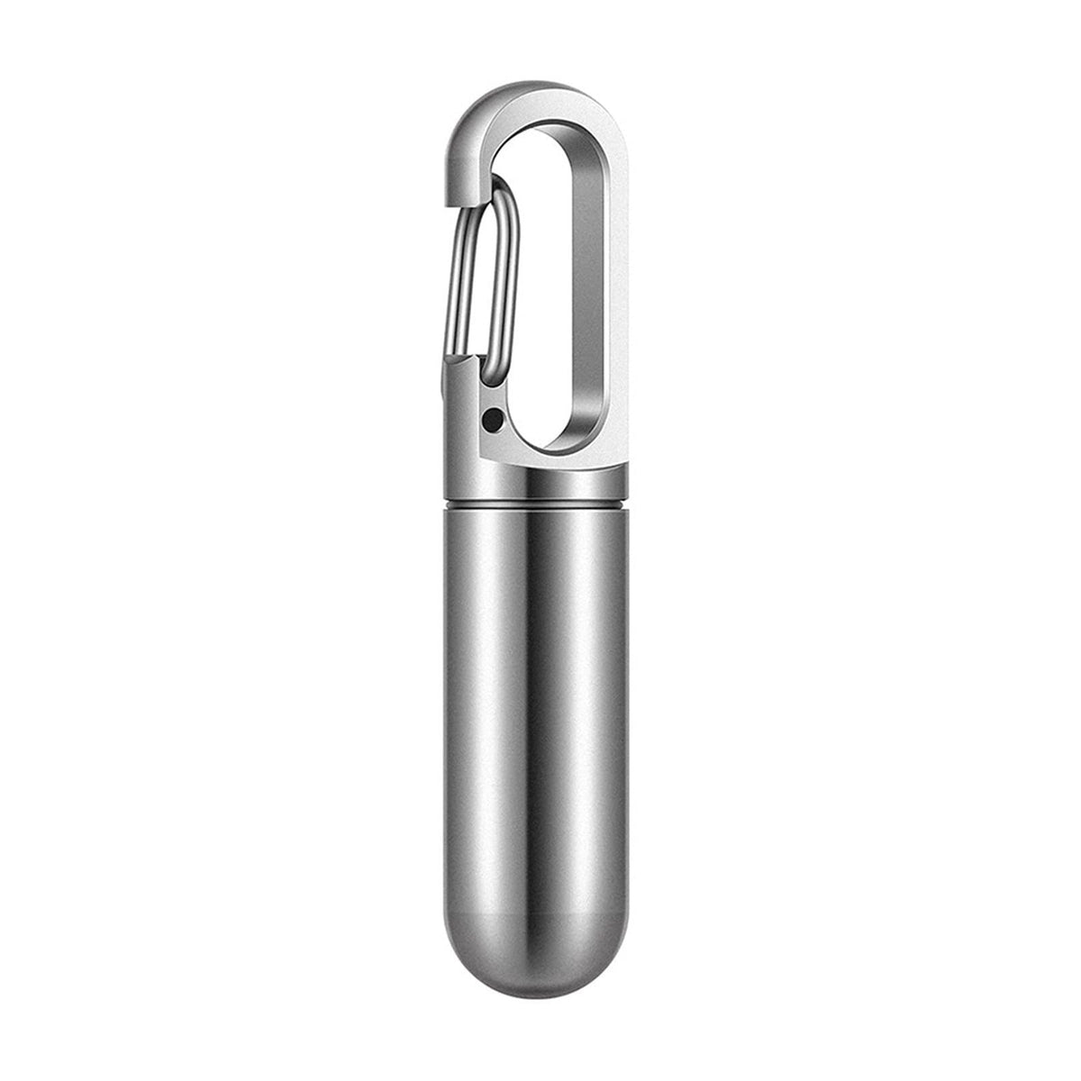 Portable Pill Box Keychain Stainless Steel Medicine Container for Travel Outdoor Sports