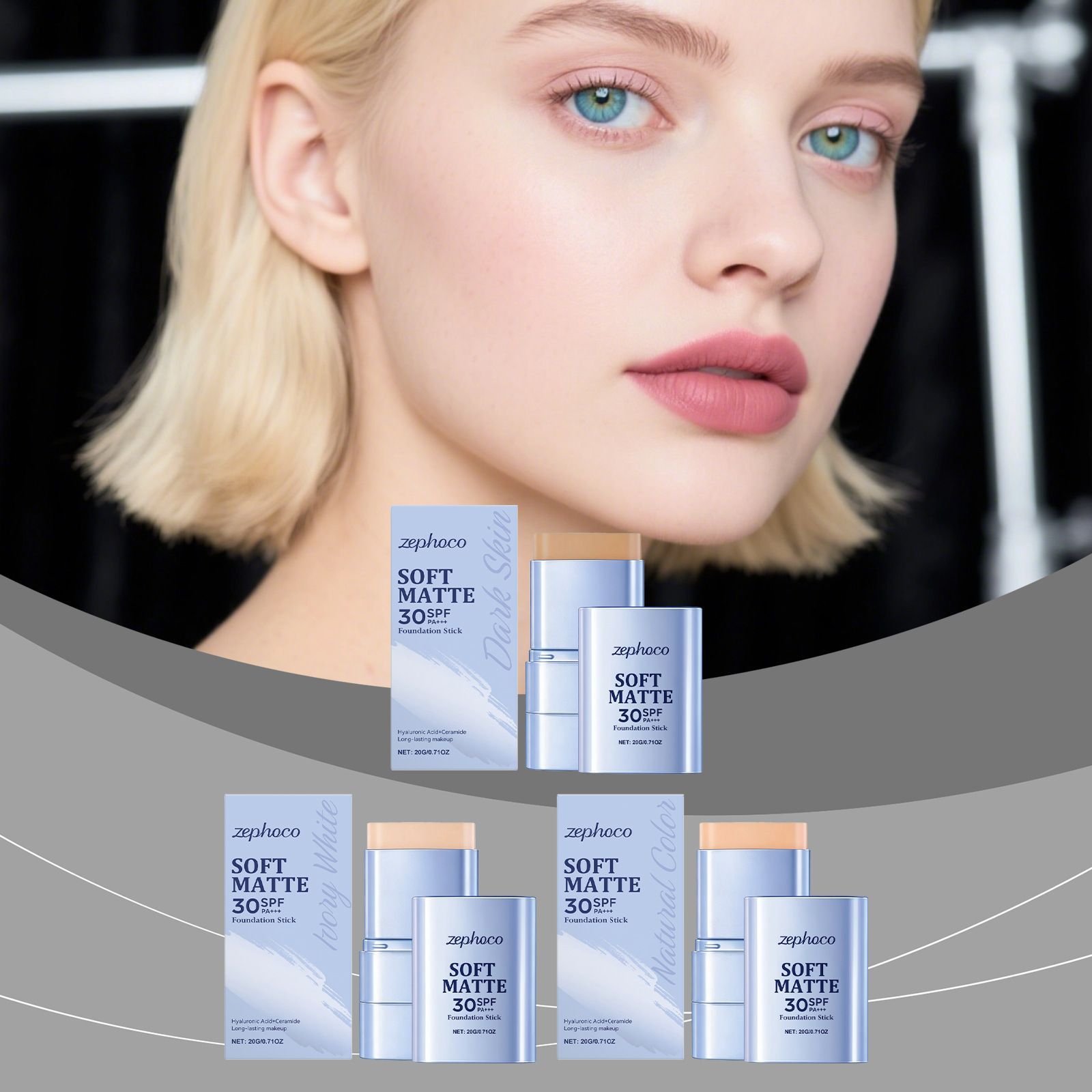 20g Matte Foundation Stick with Smooth Blend and Flawless Base