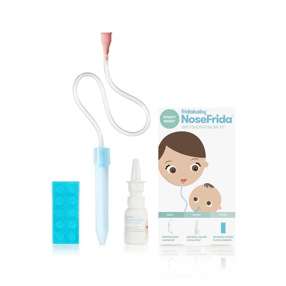 NoseFrida Snotsucker Saline Kit - Complete Baby Nasal Congestion Relief System by Frida Baby