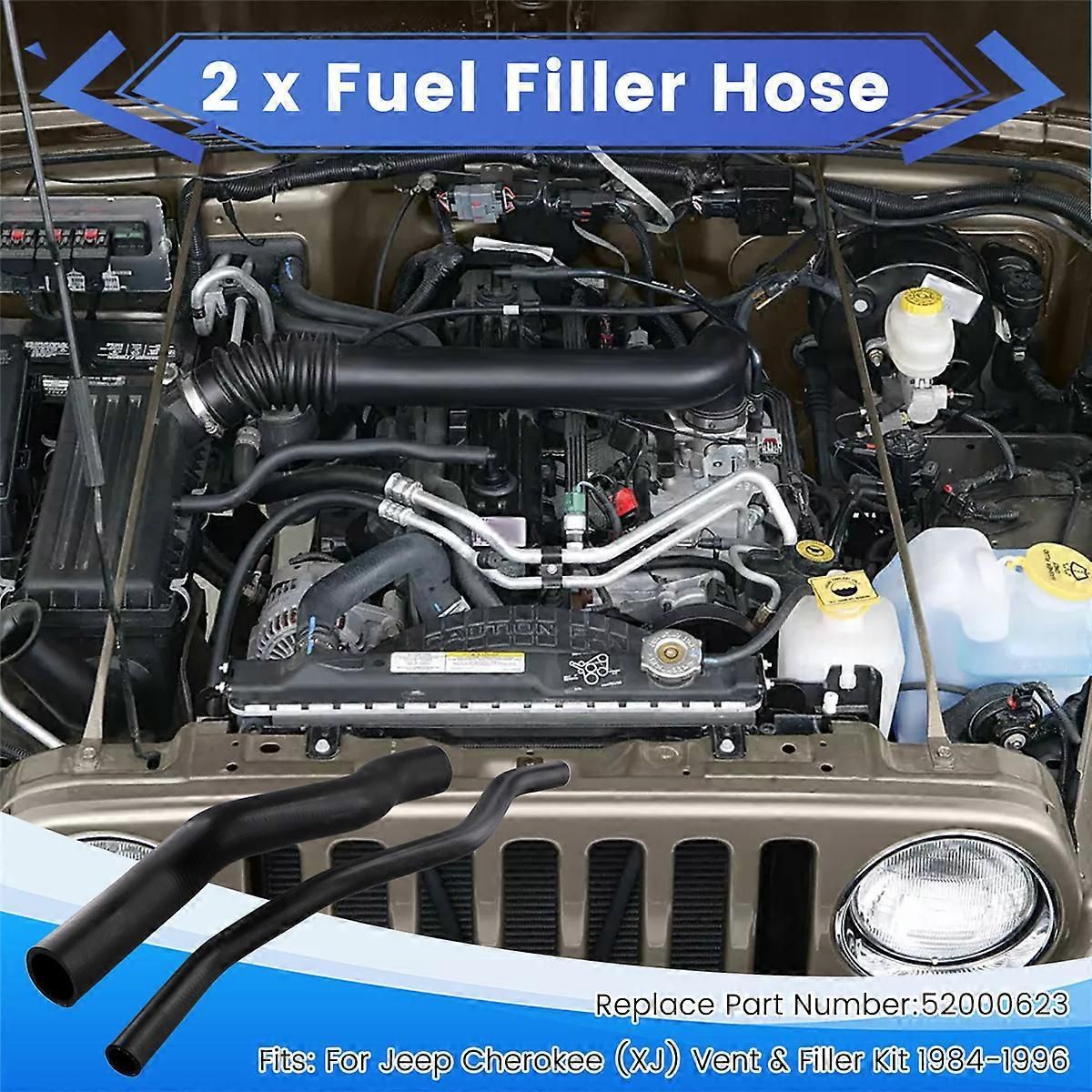 52000623 2PCS Fuel Filler Hose Vent Filler Hose Kit