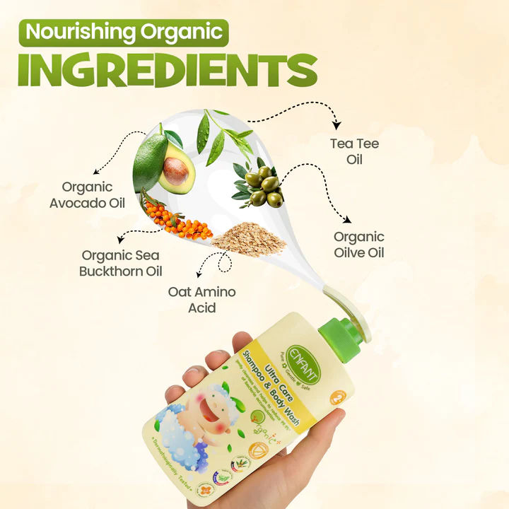 ENFANT - Ultra Care Organic Plus Shampoo & Body Wash 2Y+ 500ml