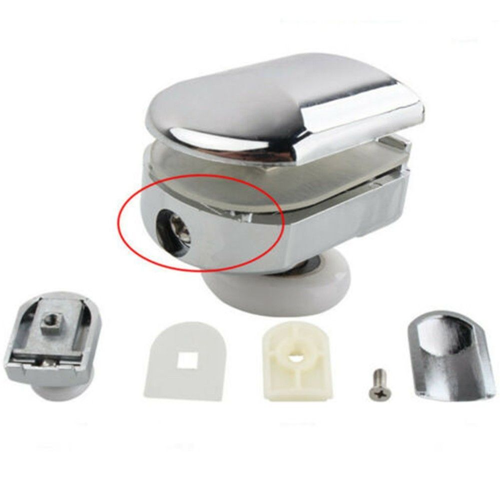 4Pcs Shower Door Rollers Zinc Alloy Sliding Glass Door Runners Wheels Home Tool