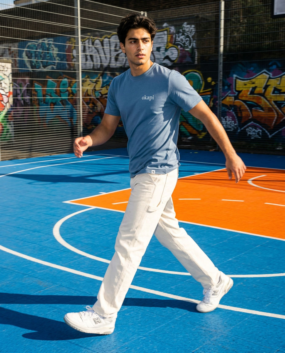 Okapi Blue Striped Legacy T-Shirt