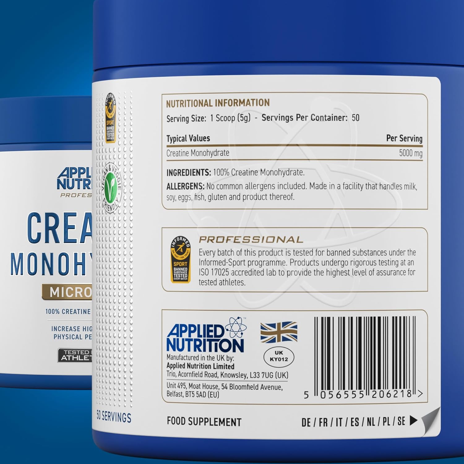 AN CREATINE MONOHYDRATE 250G STRAWBERRY& RESPBERRY