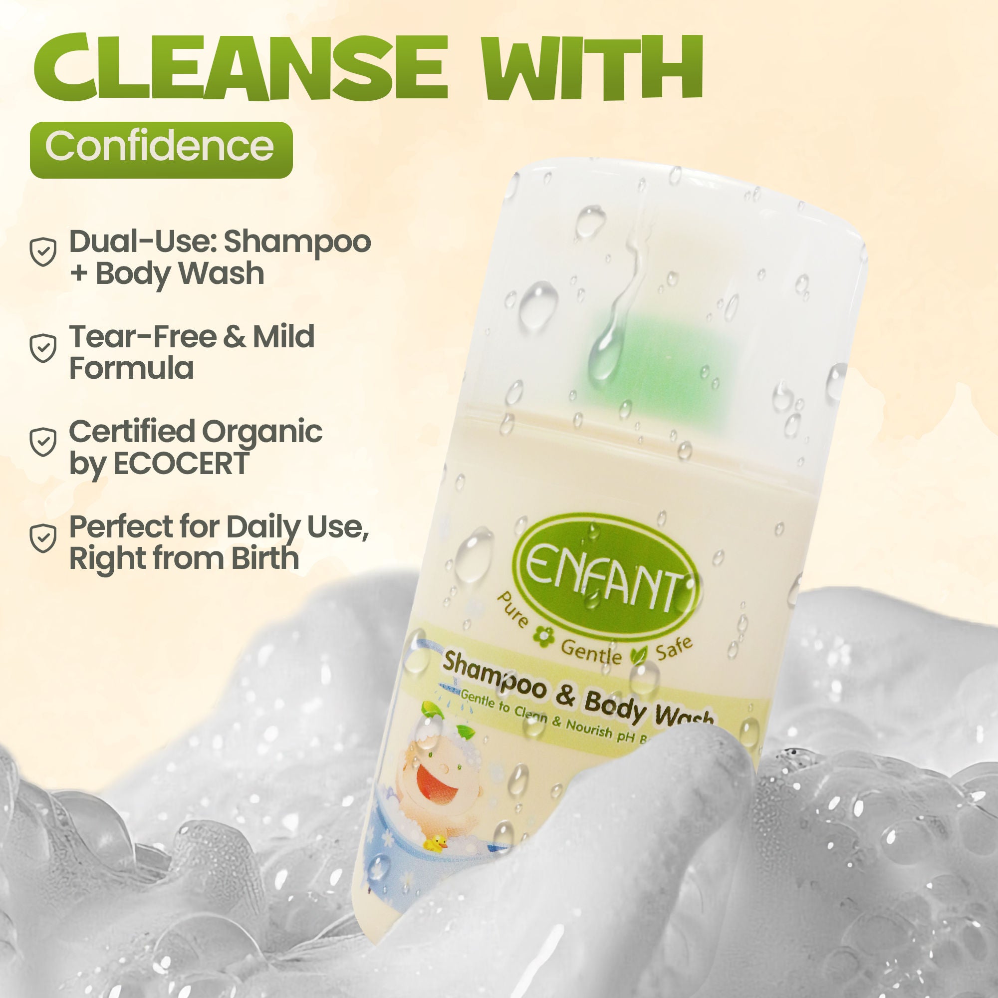 ENFANT Organic Plus Shampoo & Body Wash 300ml