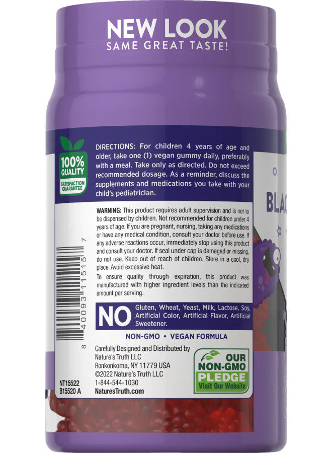 Nature's Truth  Kids Black Elderberry مع فيتامين C والزنك + Mamaearth Coco Soft Shampoo للأطفال الرضع مع حليب جوز الهند والكركم 400 مل