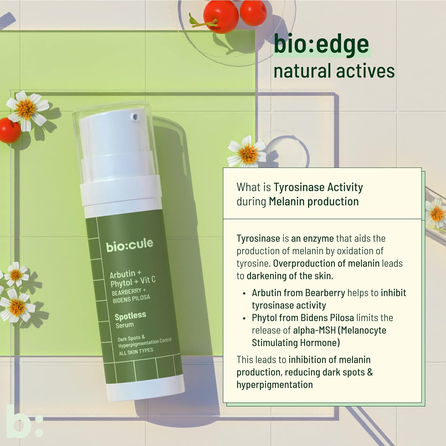 Biocule Spotless Serum : Arbutin + Phytol + Vit C 30ml