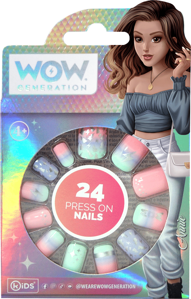 Set of 24 Adhesive Nails-WOW Generation