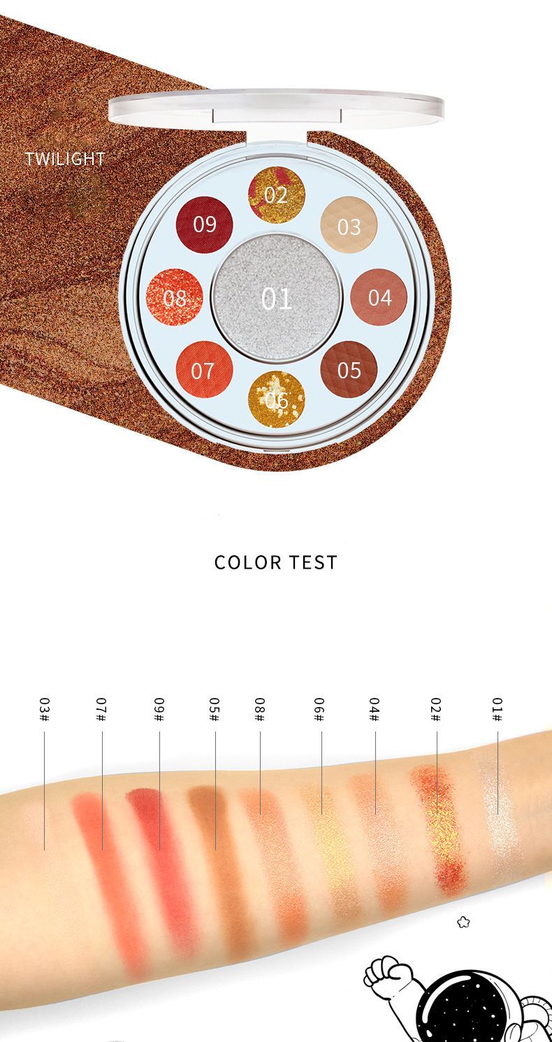 Nine Colors Eyeshadow Palette Starry Matte Pearlescent Color Eyeshadow Palette