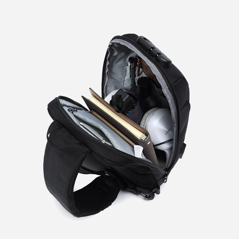 Men Crossbody Bag Anti Theft Shoulder Messenger Bag Waterproof Chest Backpack