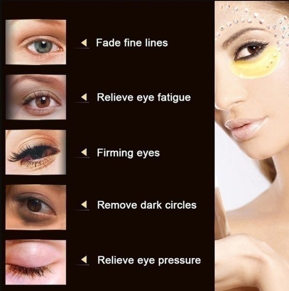 50 Pair Collagen Eye Mask Gold Powder Eye Patch Anti Wrinkle Moisturizing Under Eyes Pads