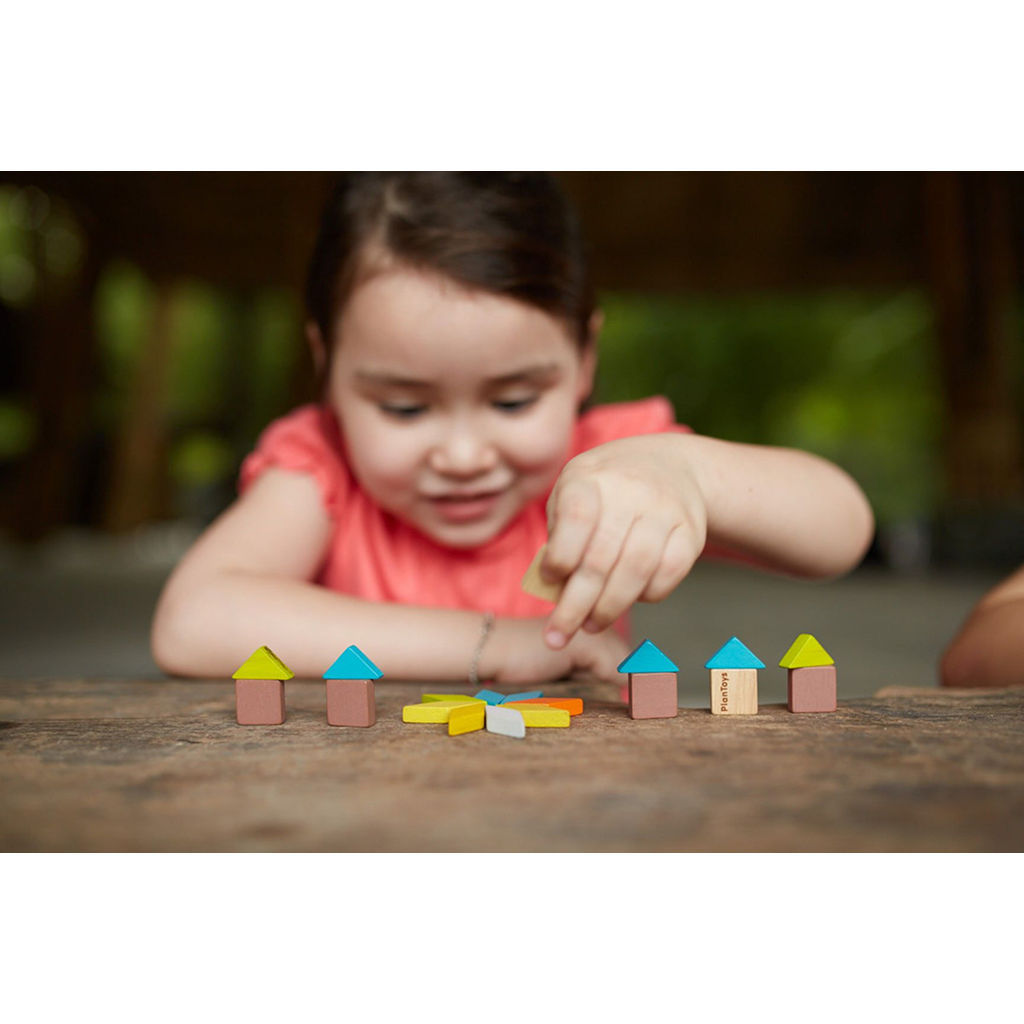 PlanToys Mosaic — Wooden Pattern Building Set