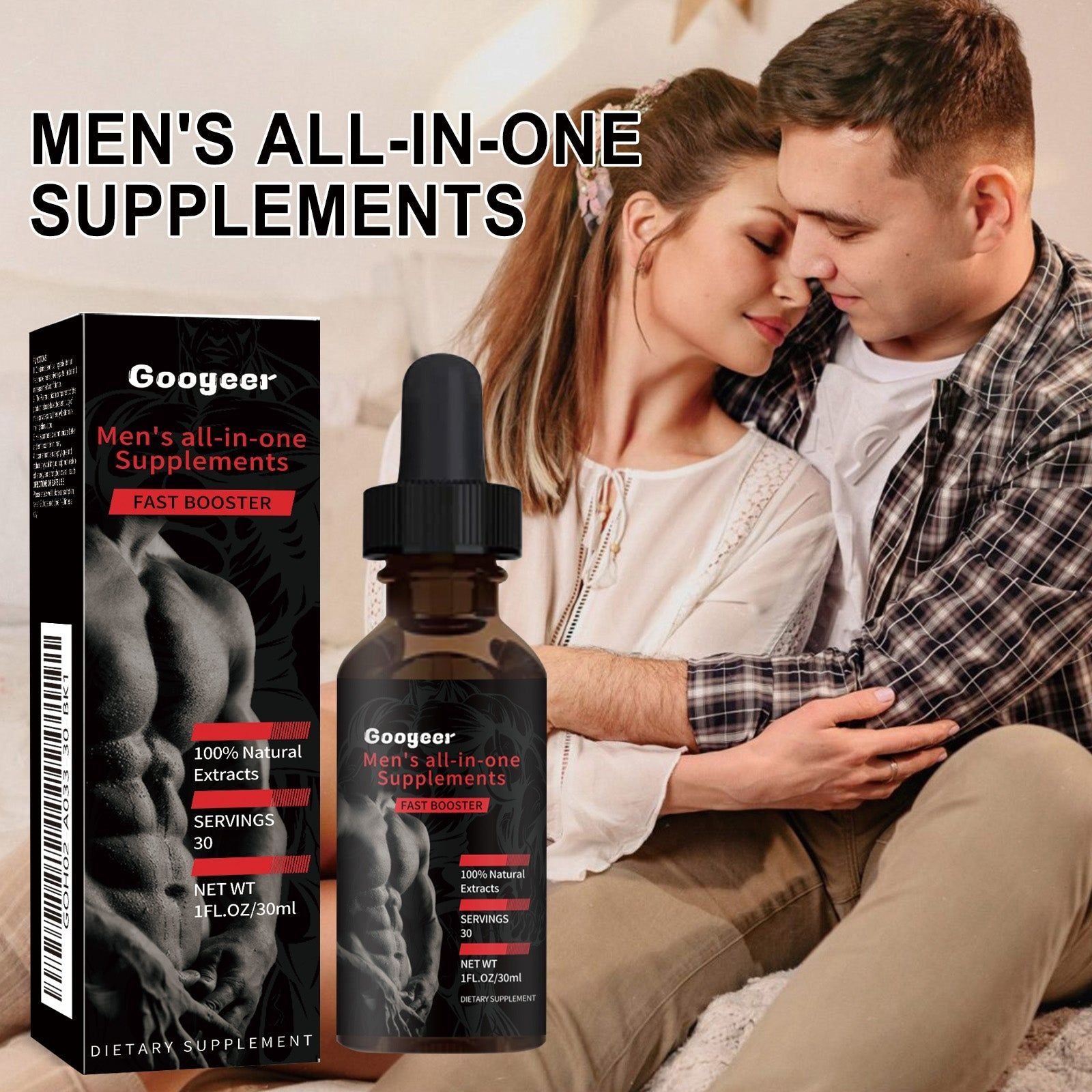Boost Vitality and Endurance with Men's All-In-One Body Care Supplement, Enhance Energy and Performance ,30ml