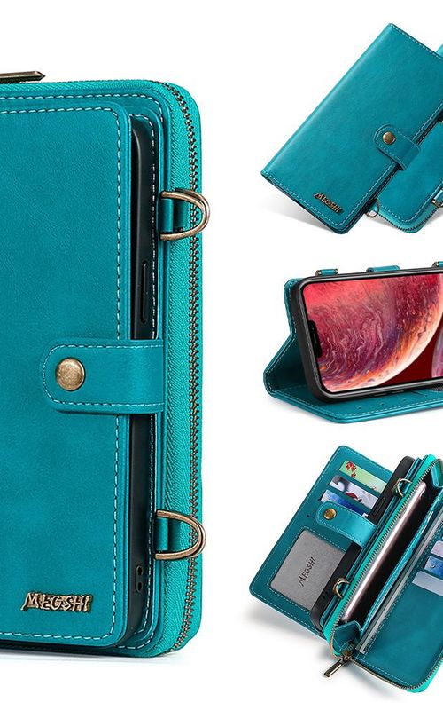 PU Leather Wallet Case Multifunction Magnetic Phone Case For iPhone 13 14